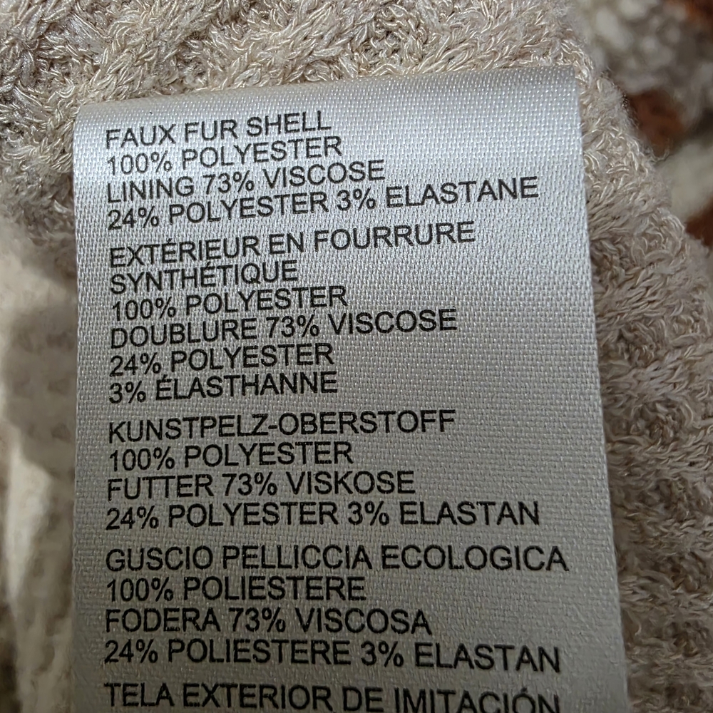 Free People Cream and Brown Striped V-Neck Hoodie - Picture 6 of 6